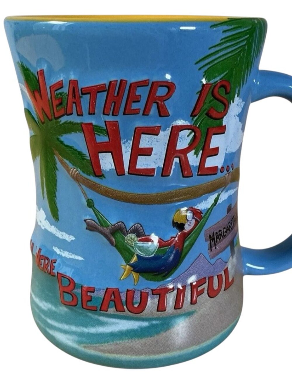 Jimmy Buffett's Margaritaville Coffee Mug Cup Wish you were here